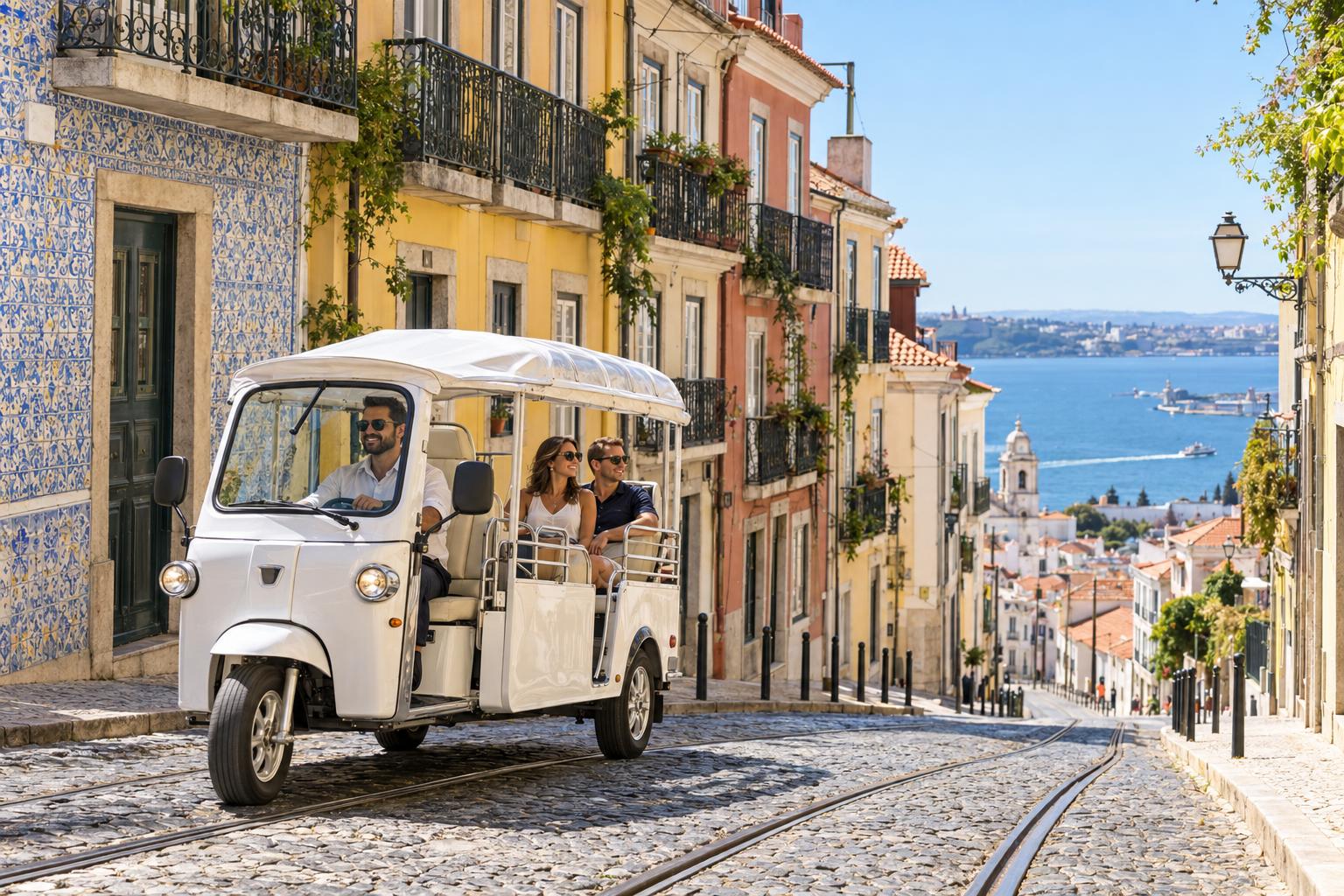 Lisbon Private City Sightseeing Tour by Tuk-Tuk in Portugal